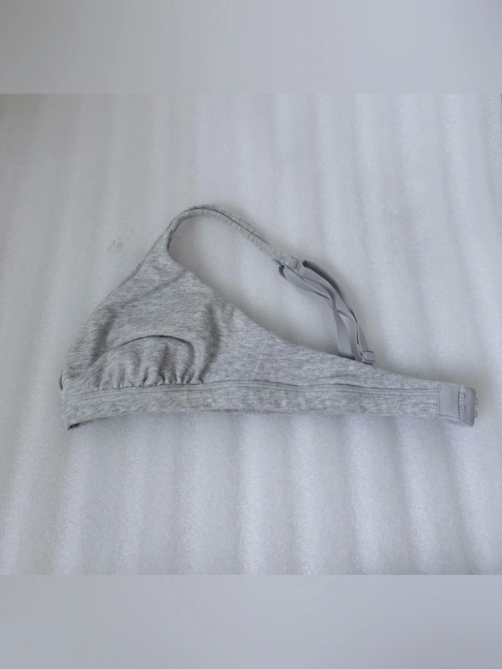 Skims Grey Cotton Jersey Triangle Bra - Picture 3 of 7